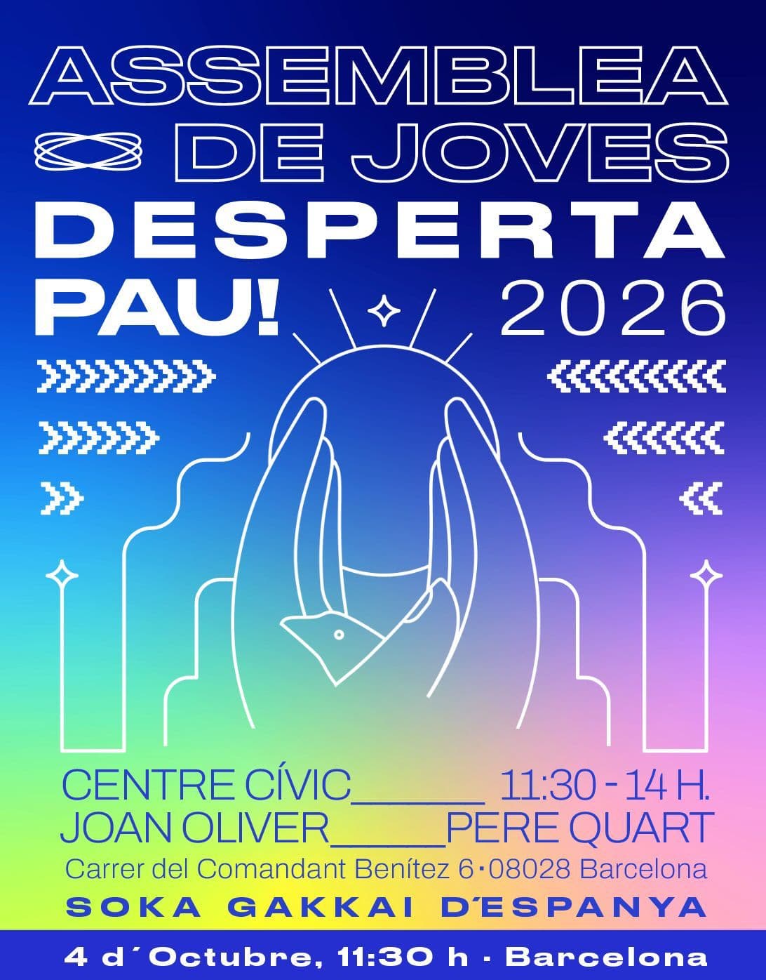 Cartel de Despierta Paz 2026 en Barcelona